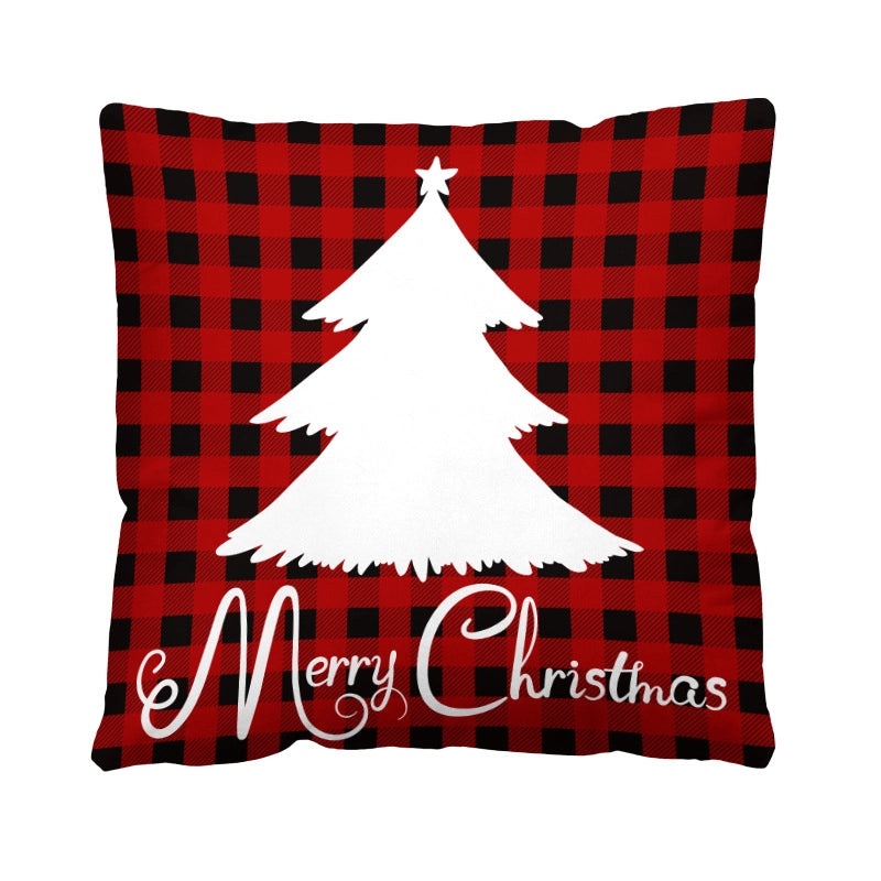 Christmas Plush Pillow Covers with Santa Claus & Christmas Tree Design | Home Decor & Sofa Accessories