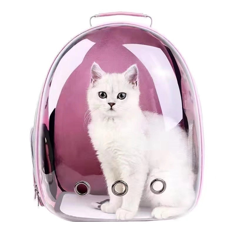 Transparent Cat Shoulder Bag Lightweight Breathable Portable Pet Backpack for Outgoing Travel|Pet Carriers and Travel Bags
