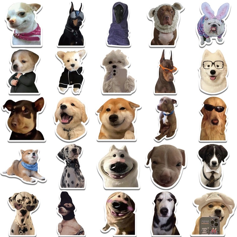 Adorable Dog PVC Sticker Set Self-Adhesive for Decoration|Home Decor & Stickers