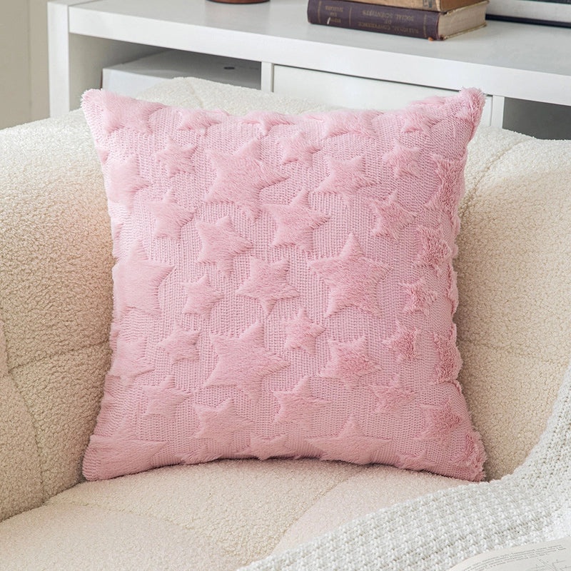 Festive Plush Snowflake & Christmas Tree Embroidered Sofa Cushion Cover|Home Decor & Living Room Accessories