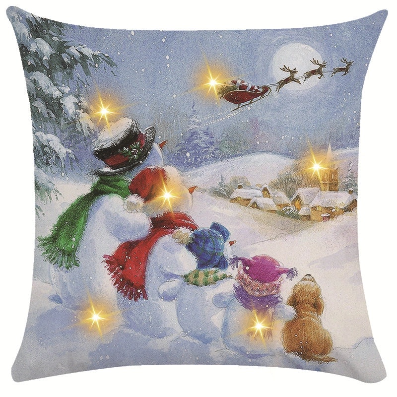 Festive Snowflake Throw Pillow Cover for Couch & Sofa | Home Decor Ornaments
