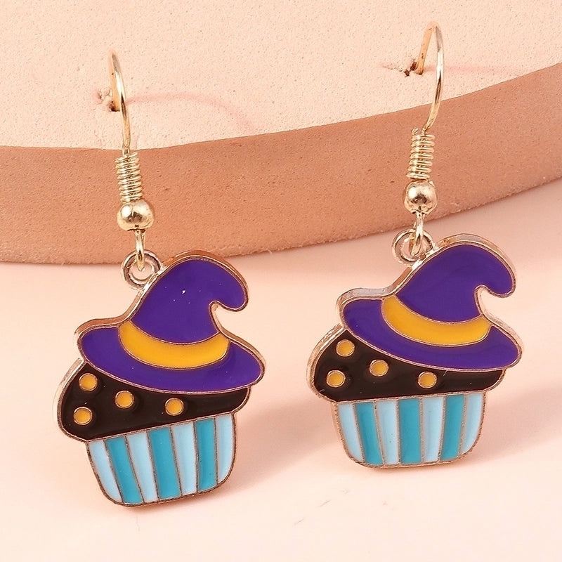 Halloween Pumpkin Alloy Dangle Earrings Cute Party Jewelry | Halloween Jewelry