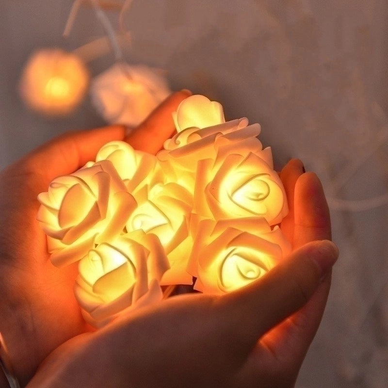 Romantic Rose Pearl Wedding Party String Lights 1 Piece|Home Decor Lighting