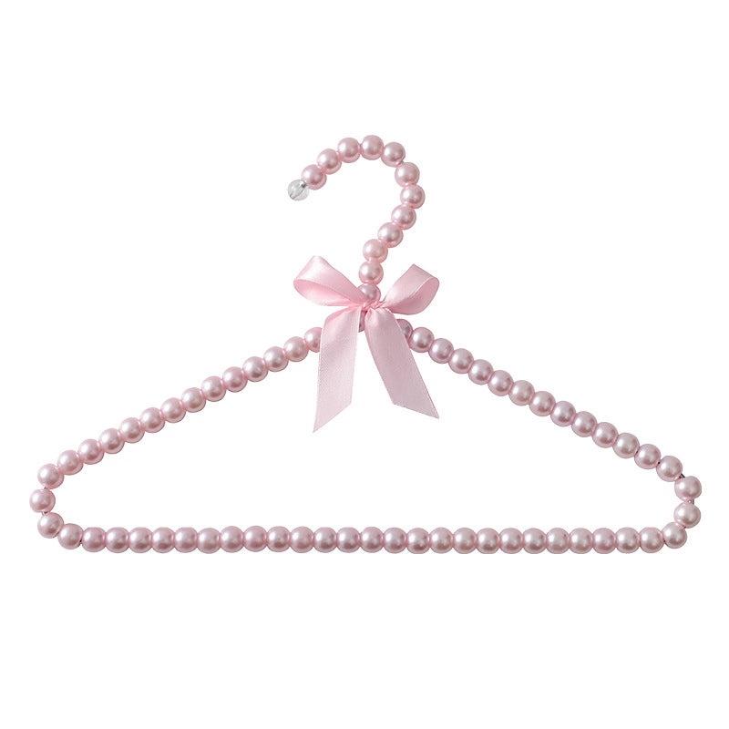 European Pearl Bowknot Children's Clothes Hanger with Pearl Pants Clips|Home & Living > Storage & Organization > Clothes Hangers