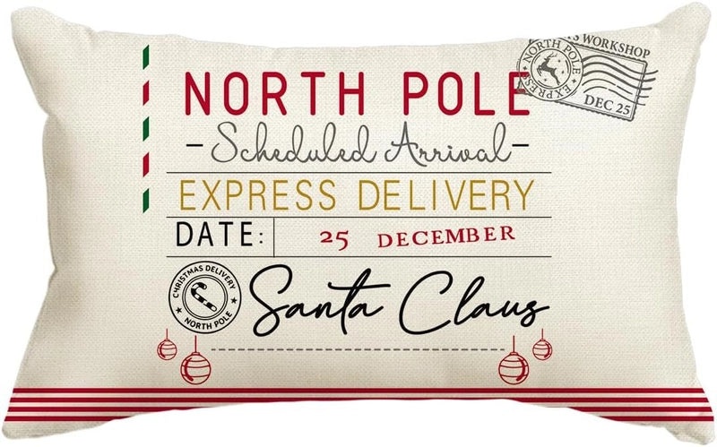 Christmas Holiday Linen Pillow Covers for Couch & Sofa | Home Decor