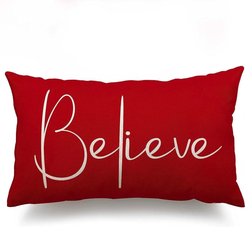 Christmas Holiday Linen Pillow Covers for Couch & Sofa | Home Decor