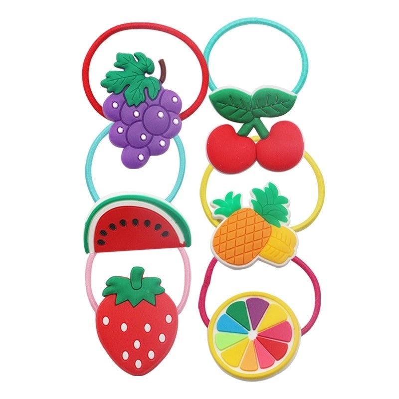 Colorful Cartoon Fruit Epoxy Resin Rings and Bracelets Set|Fashion Jewelry Accessories