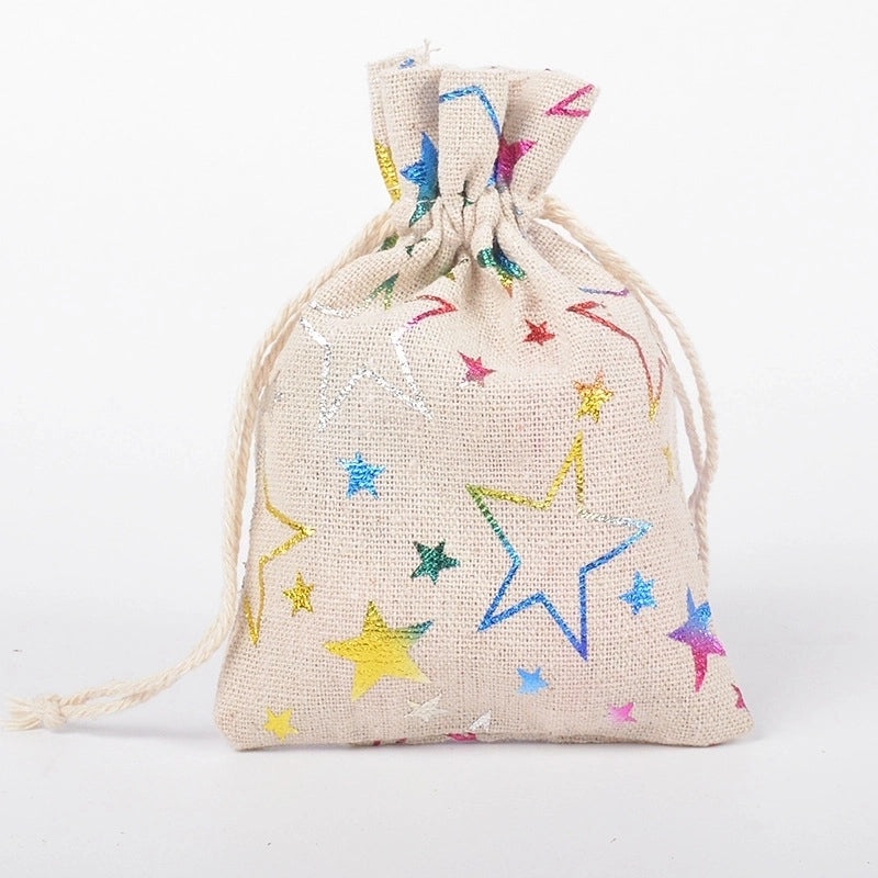 Christmas Star Reindeer Cotton Gift Bags for Holiday Season|Holiday Gift Bags & Wrapping Supplies