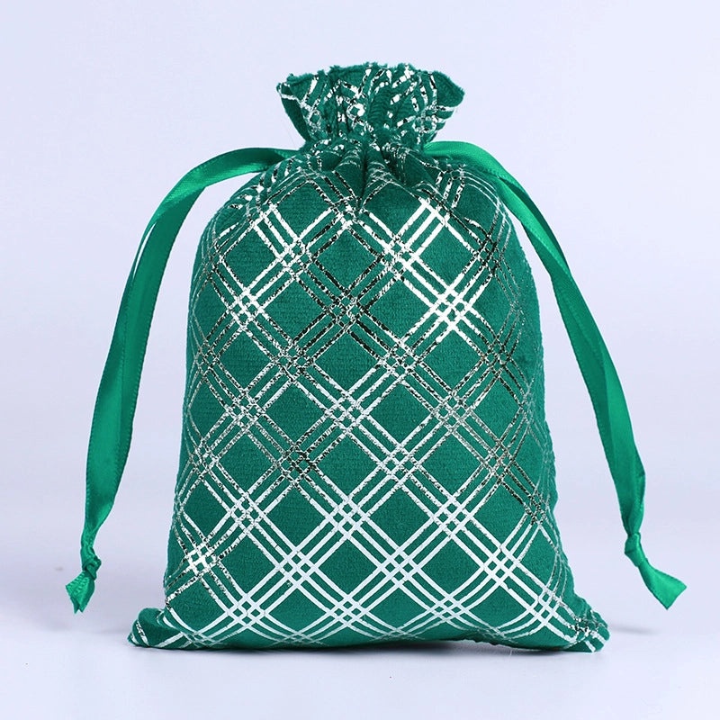 Christmas Minimalist Snowflake Tree Flocking Gift Bags Holiday Wrapping Supplies|Holiday Gift Wrapping