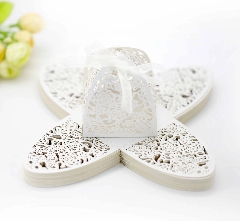 Romantic Floral Paper Gift Bags for Valentine's Day Wedding Banquet | Wedding Accessories