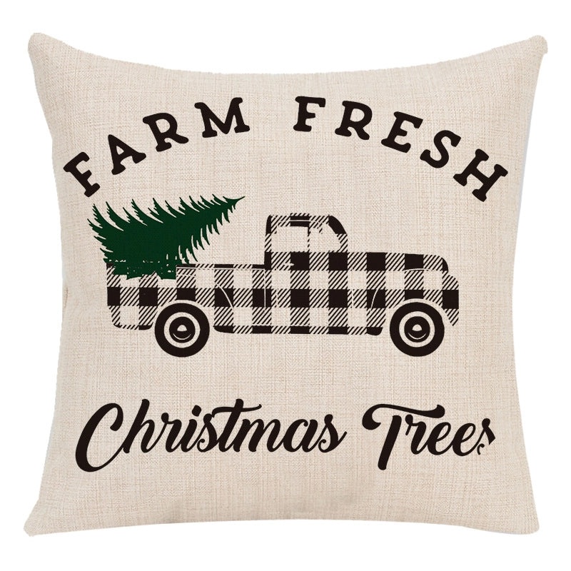 Cozy Letter Snowman and Elk Pattern Chemical Fiber Pillow Covers|Home Decor Pillows