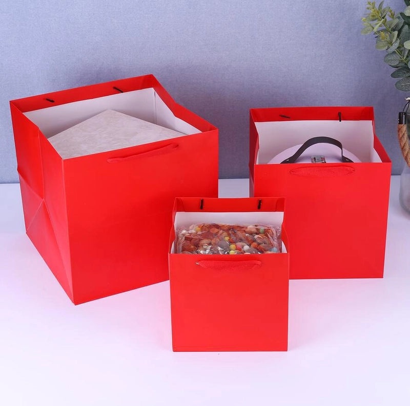 Vintage Solid Color Paper Gift Bags for Festivals | Party Supplies