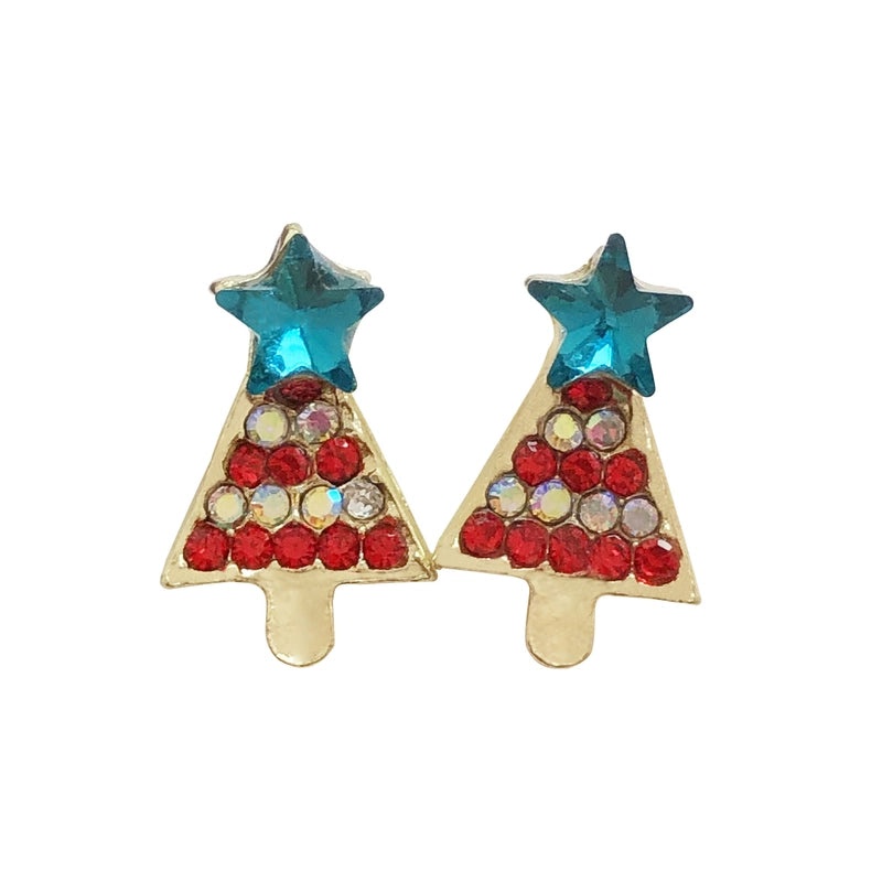 Christmas Cute Minimalist Alloy Christmas Tree Santa Claus Snowman Party Festival Decoration|Holiday Jewelry Accessories