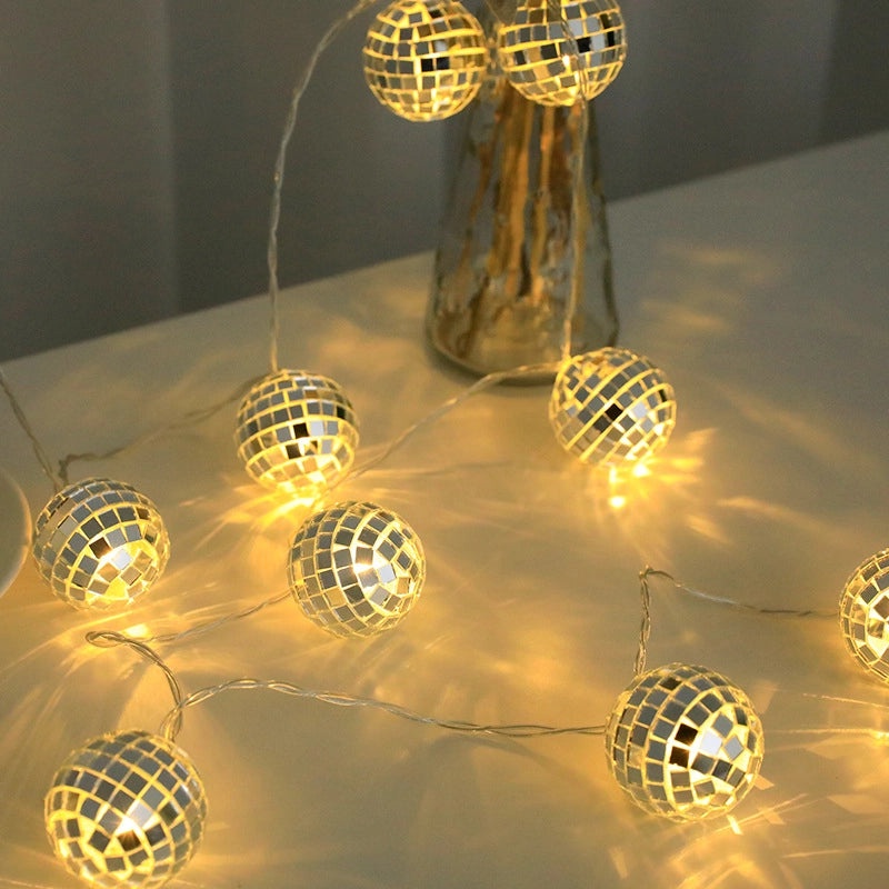 Christmas Minimalist Glass Ball String Lights for Indoor Party Decoration|Home Decor & Lighting