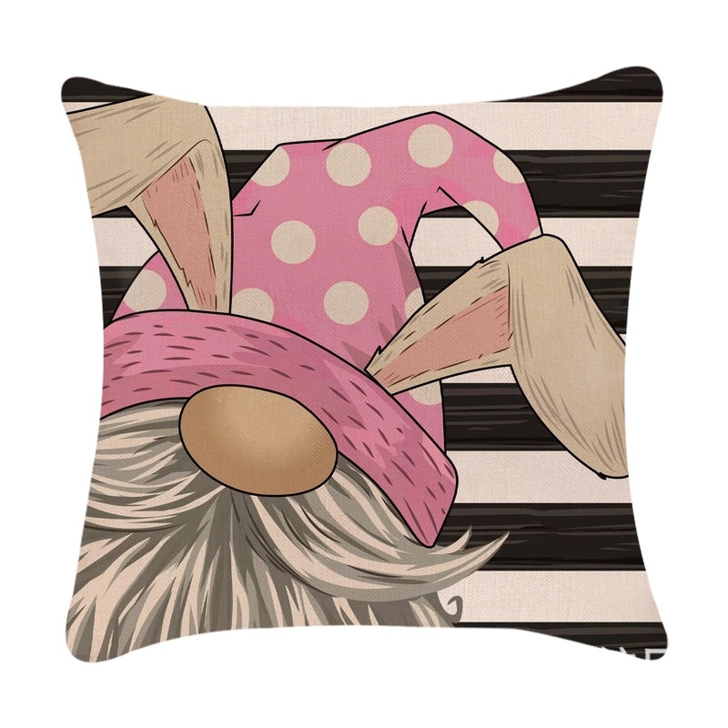 Minimalist Easter Rabbit Linen Pillow Covers for Couch and Sofa Decor | Home Decor Accessories