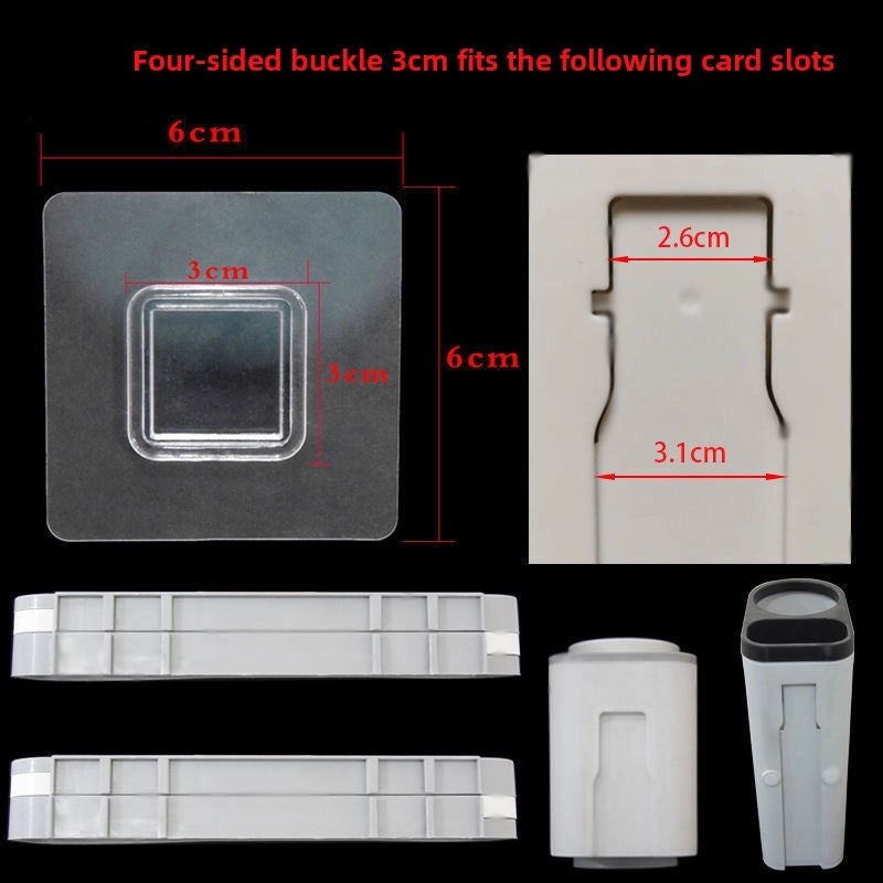 Transparent Seamless Sticky Hook Strong Adhesive Non-Permanent Plastic Hanger for Bathroom Kitchen|Home Organization Accessories