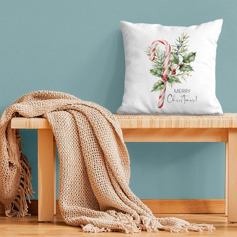 Christmas Plush Pillow Covers with Santa Claus & Christmas Tree Design | Home Decor & Sofa Accessories