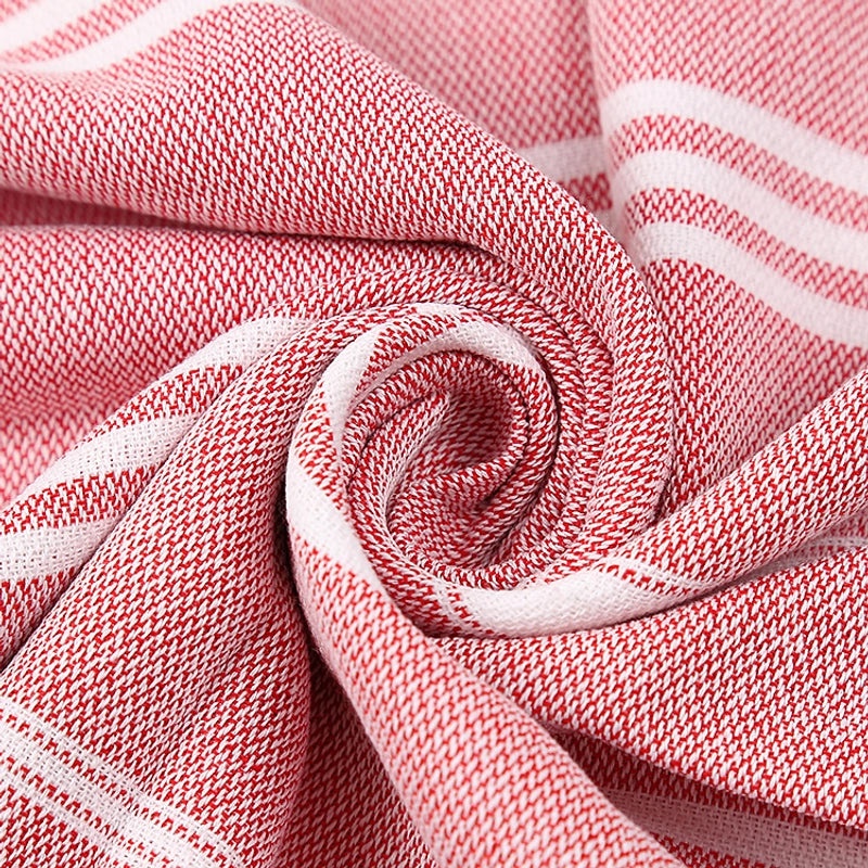 Personalized Cotton Turkish Non-stick Sand-resistant Beach Towel with Tassels | Beach Towels & Shawls
