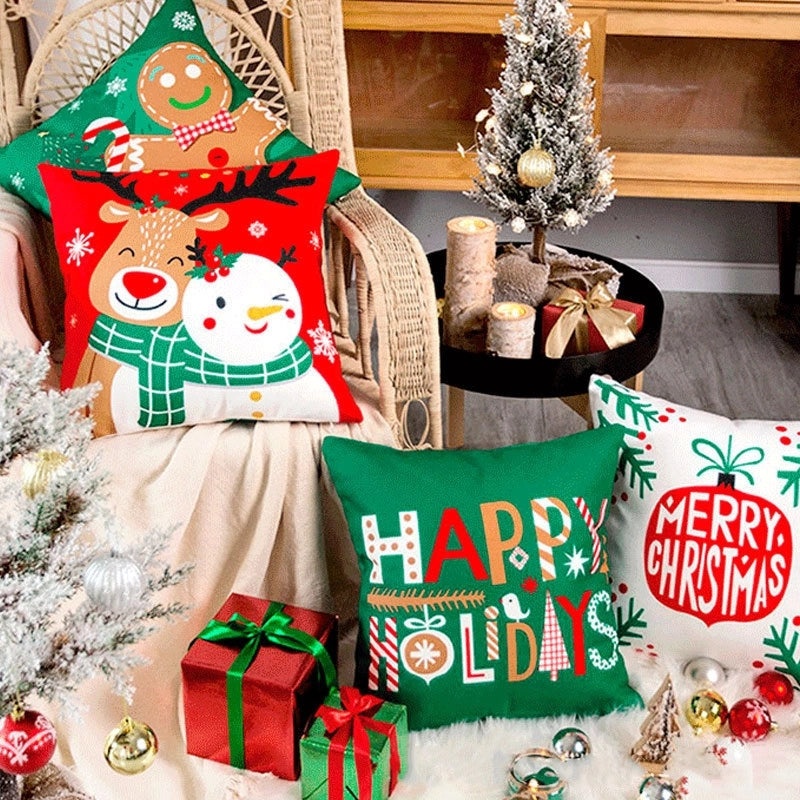 Festive Christmas Couch & Sofa Decorations for Holiday Home | Holiday Home Decor