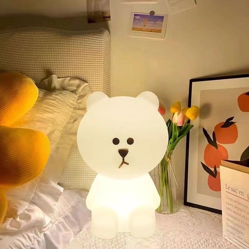 Adorable Bear Shaped Synthetic Indoor Night Light|Home Decor Lighting