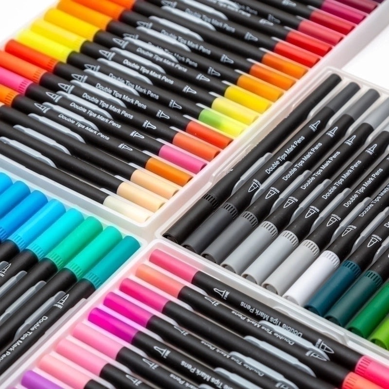 Cartoon Style Retro Hook Line Pen Set for Kids Learning & School Use | Kids Stationery & Writing Supplies