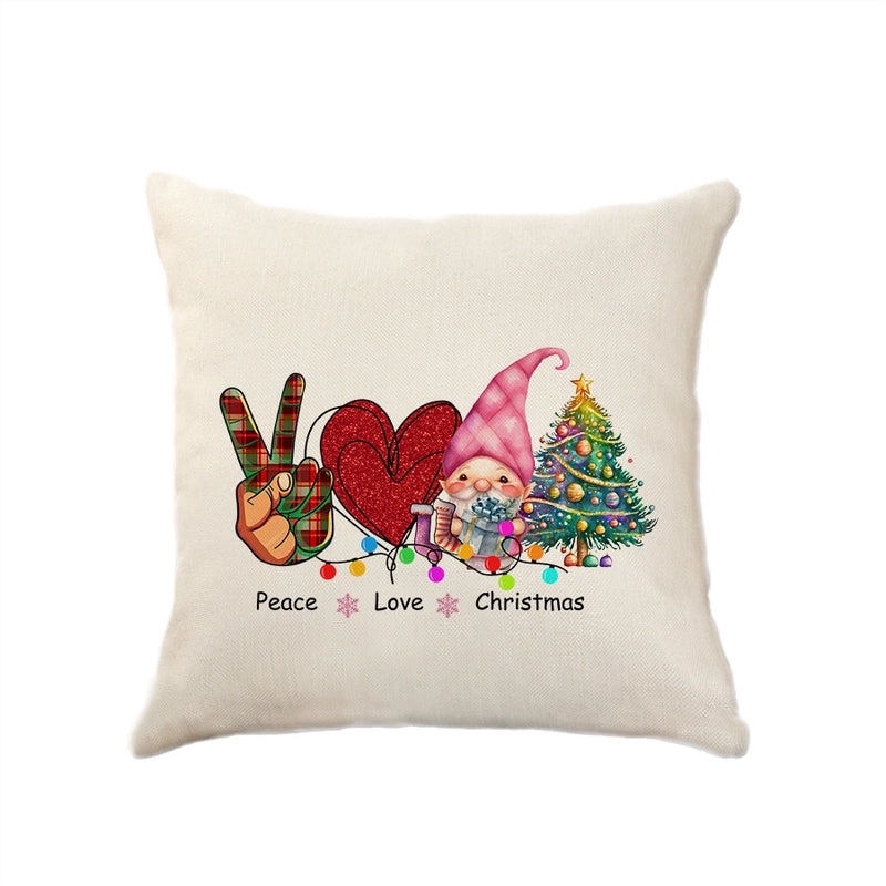 Christmas Holiday Letter Polyester Pillow Covers Couch Sofa Decoration|Home Decor Cushion Covers