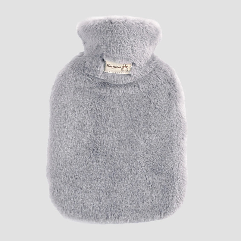 2L Large PVC Hot Water Bag with Imitation Rabbit Wool Flannel Cover, Hand Warmer and Hot Compress | Winter Accessories