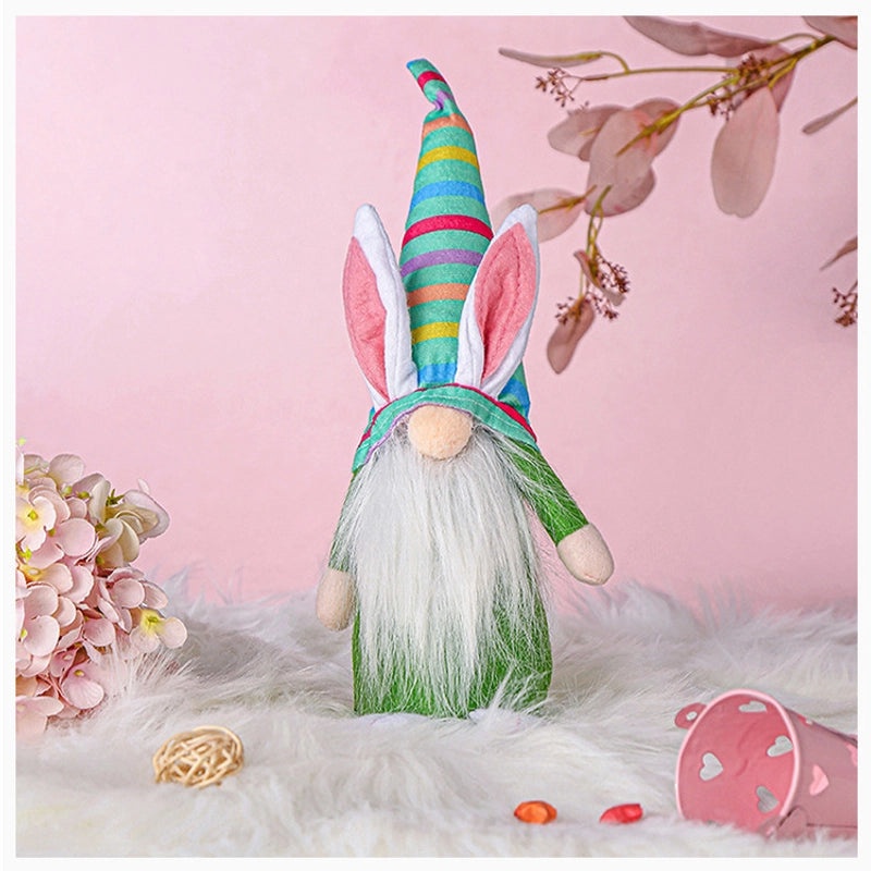 Colorful Easter Bunny Hat Gnome Doll Ornament|Home Decor & Seasonal Decorations