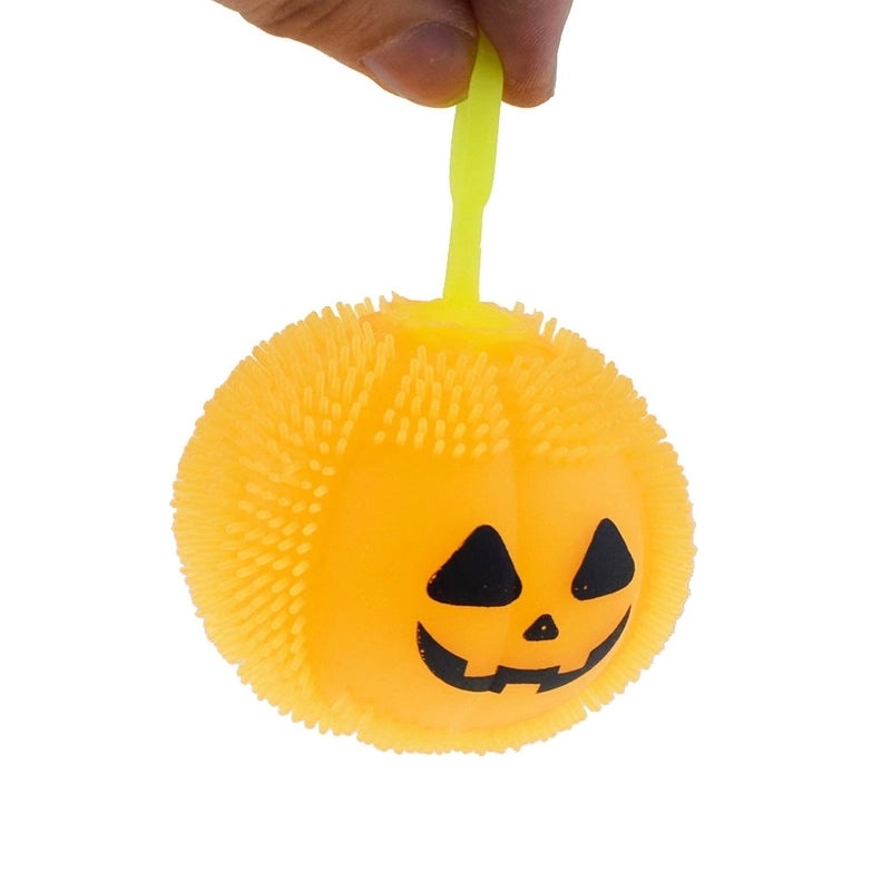 Halloween Pumpkin Squeeze Toy with Hairy TPR Plastic Ball | Toys & Novelties