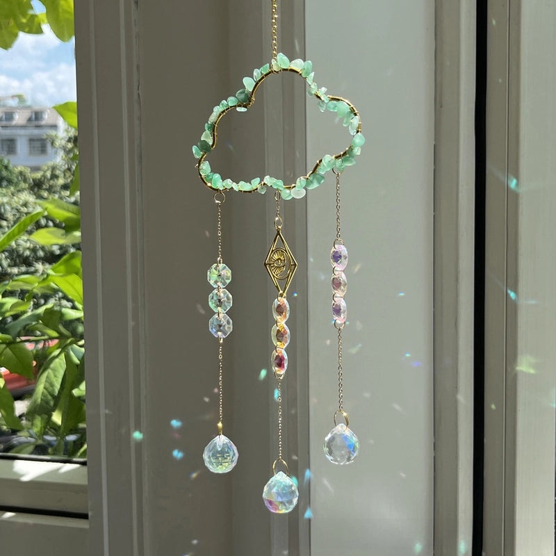 Custom Cloud Crystal Sun Catcher Wind Chimes for Party Decoration | Home Decor Accessories
