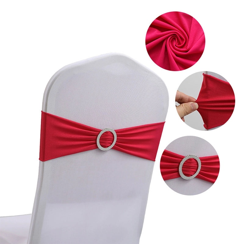 Elegant Solid Color Polyester Chair Cover for Weddings and Events|Home Decor & Furniture Accessories