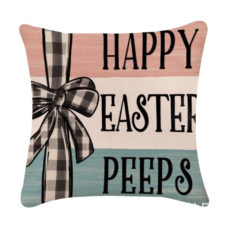 Minimalist Easter Rabbit Linen Pillow Covers for Couch and Sofa Decor | Home Decor Accessories