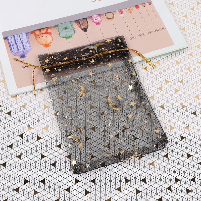 Elegant Star and Moon Organza Wrapping Bags for Daily Gifts|Gift Wrapping Supplies
