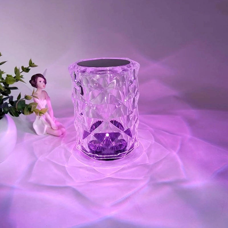 Minimalist Geometric Indoor Night Light with Mixed Materials, 1 Piece | Home Decor Lighting