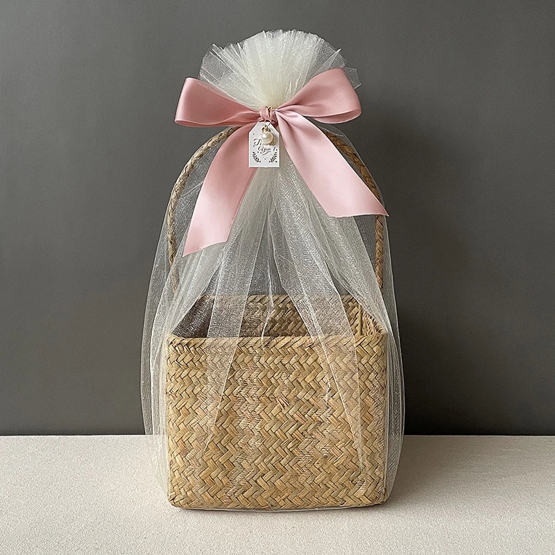 Pastoral Solid Color Wicker Straw Handbag Chic Bohemian Style|Women's Accessories Bags & Purses