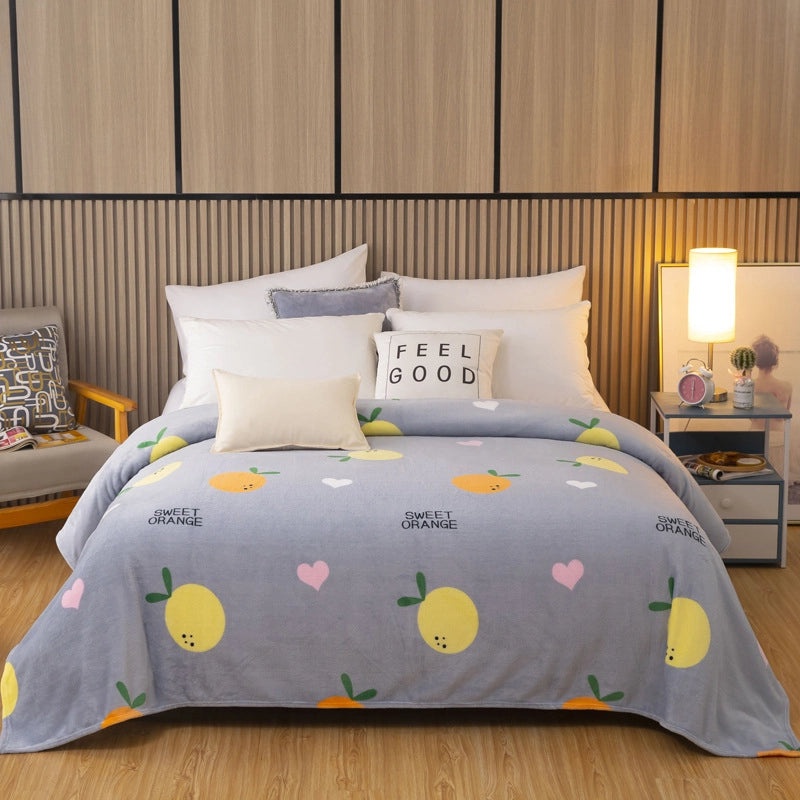 Faleirong Thickened Coral Fleece Children's Air Conditioning Blanket Cozy Lunch Break Throw | Home Textiles & Bedding