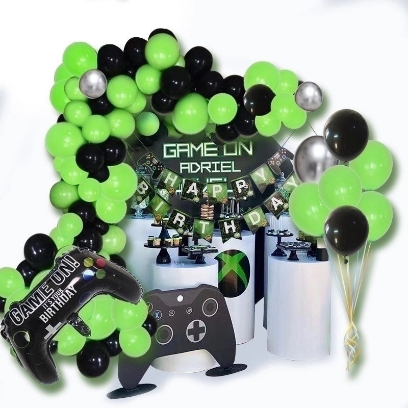 Birthday Star Game Console Balloon with Aluminum Foil Lettering for Party Decorations|Party Supplies