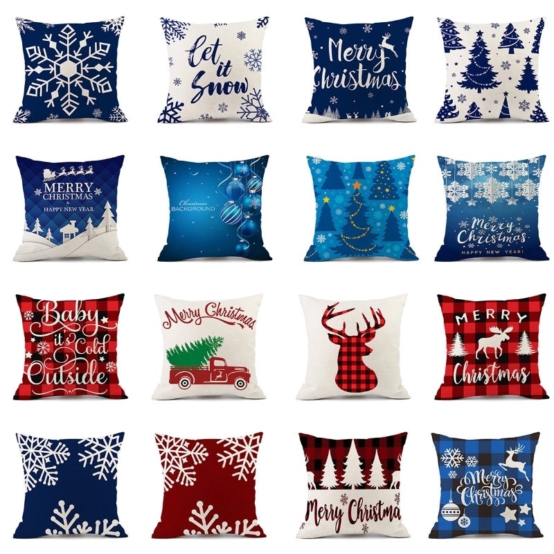 Christmas Snowflake Linen Pillow Covers for Couch Sofa Decor | Home & Living Pillows