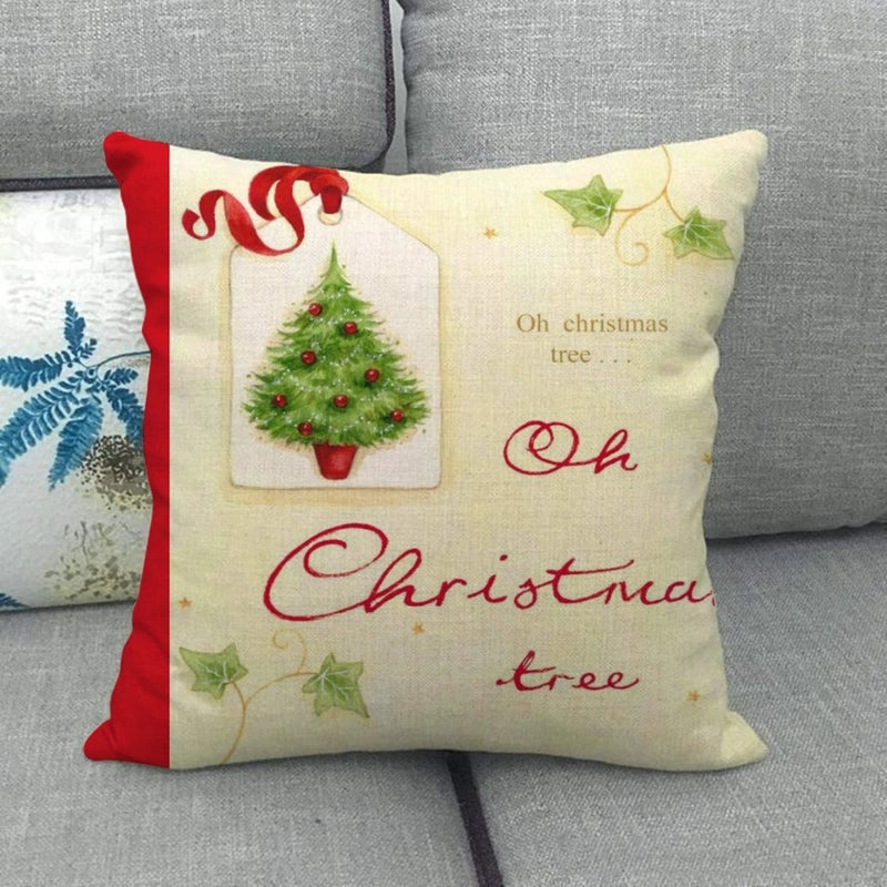 Festive Cartoon Linen Pillow Covers for Couch & Sofa|Home Decor & Pillows