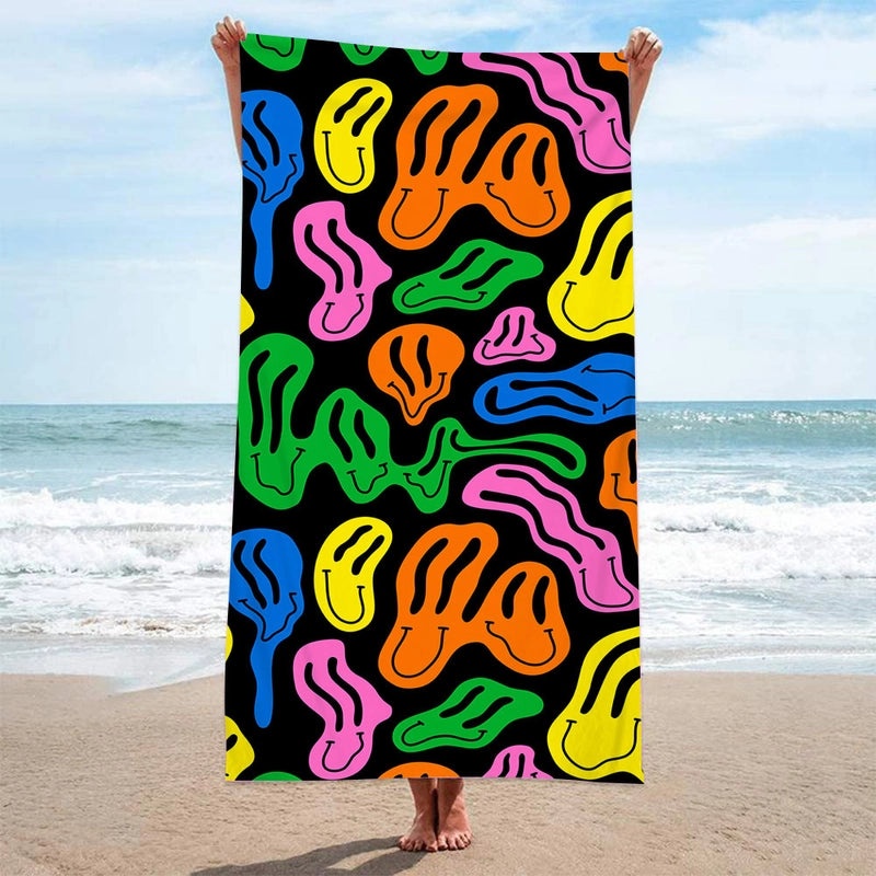 Custom Mermaid Tail Beach Towel Quick-Dry Absorbent Rectangular Round Bath Towel for Camping|Beach Towels