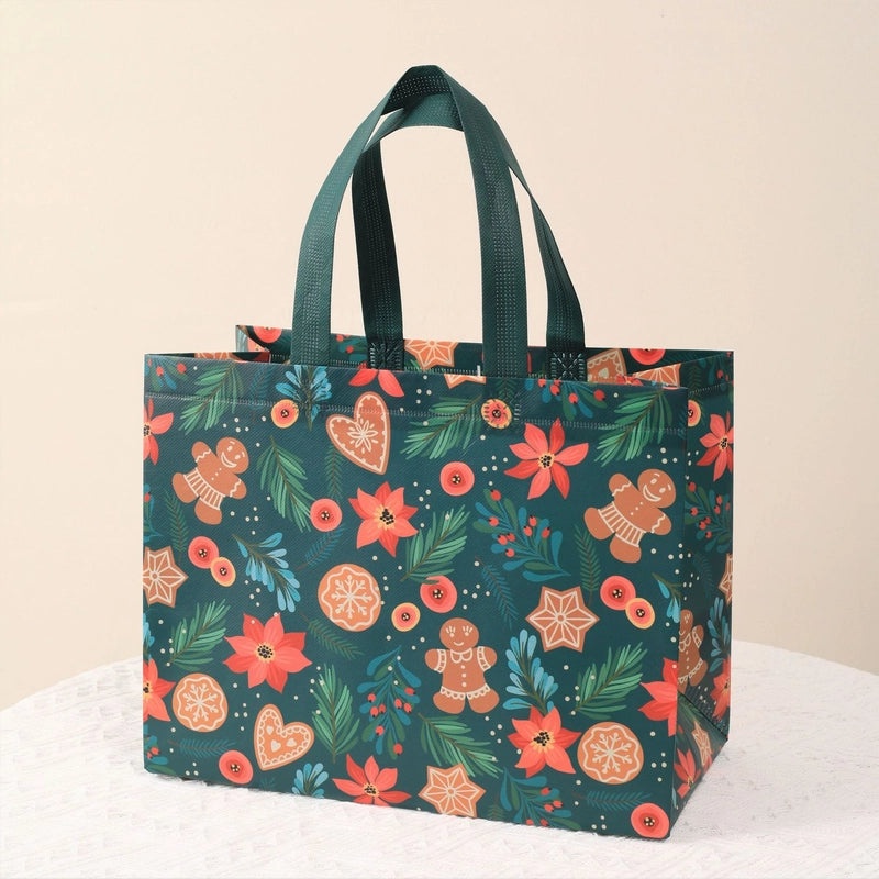 Christmas Cute Santa Claus and Christmas Tree Nonwoven Gift Bags for Party Festival|Holiday Party Supplies