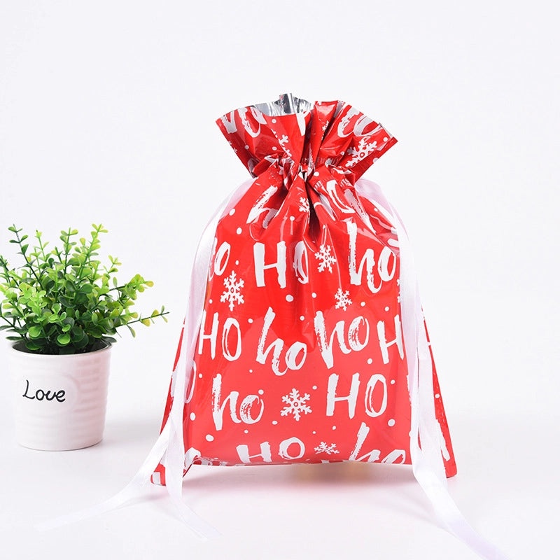 Minimalist Santa Claus Christmas PE Gift Bags for Party Favors|Holiday Party Supplies
