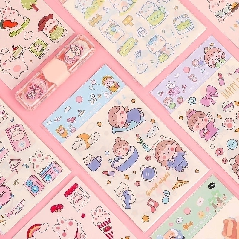 Adorable Minimalist Cartoon DIY Decorative Sticker Collection|Home Decor & Craft Supplies