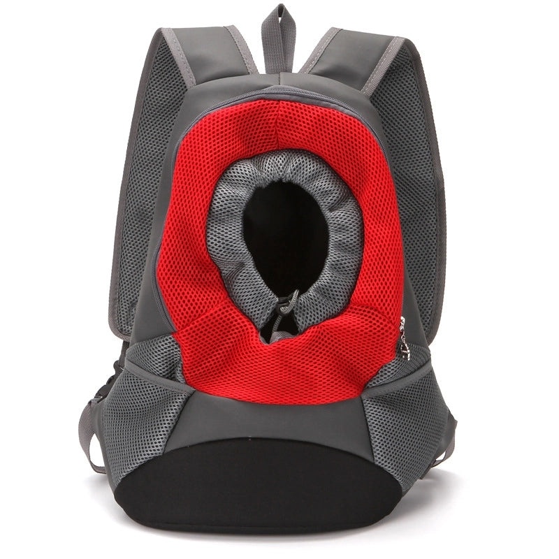 Minimalist PU Leather Canvas Pet Carrier Backpack with Color Block Design | Pet Travel & Carriers