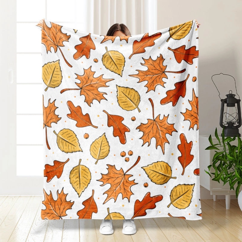 Halloween Cozy Pumpkin Bat Ghost Polyester Throw Blanket | Home Decor & Blankets
