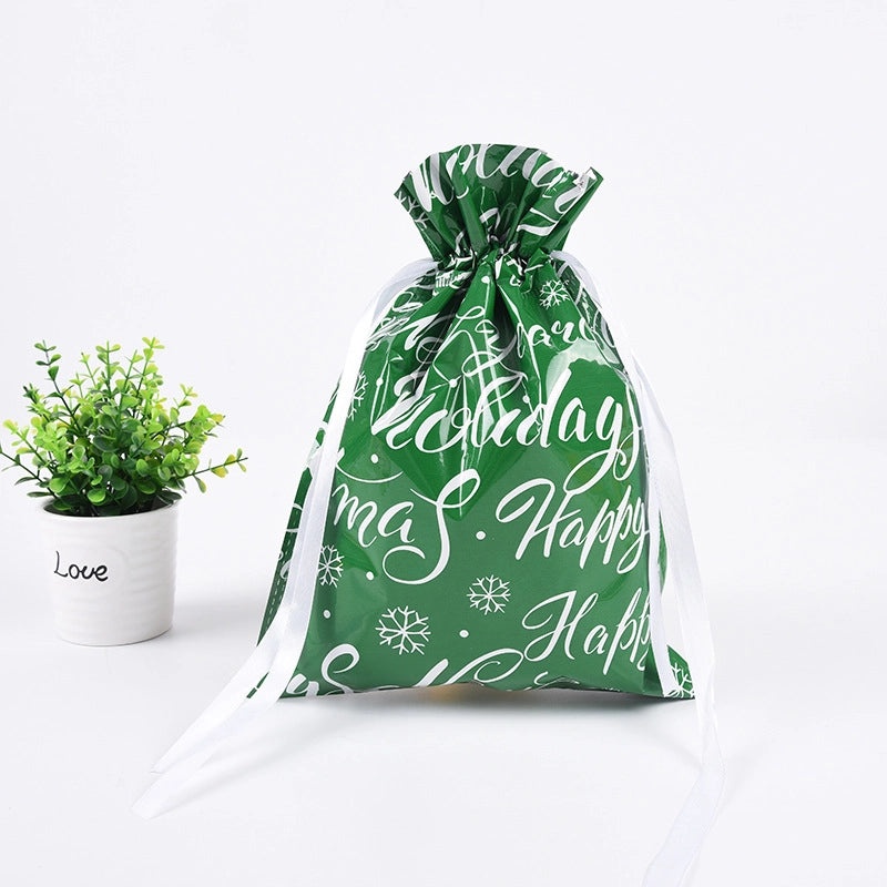 Minimalist Santa Claus Christmas PE Gift Bags for Party Favors|Holiday Party Supplies