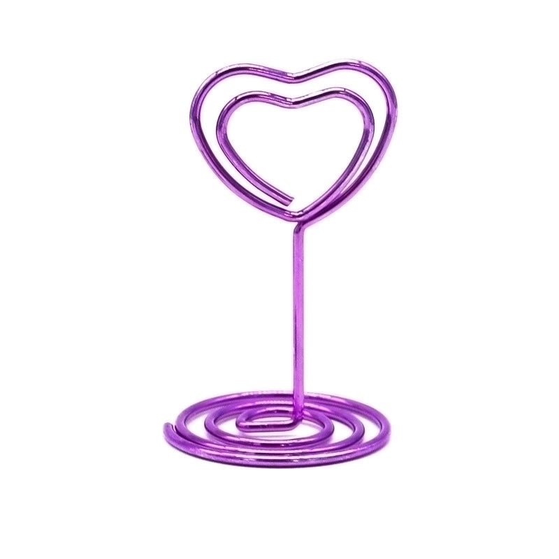 Geometric Heart Shape Metal Place Card Holder Minimalist Daily Use | Home Decor Accessories