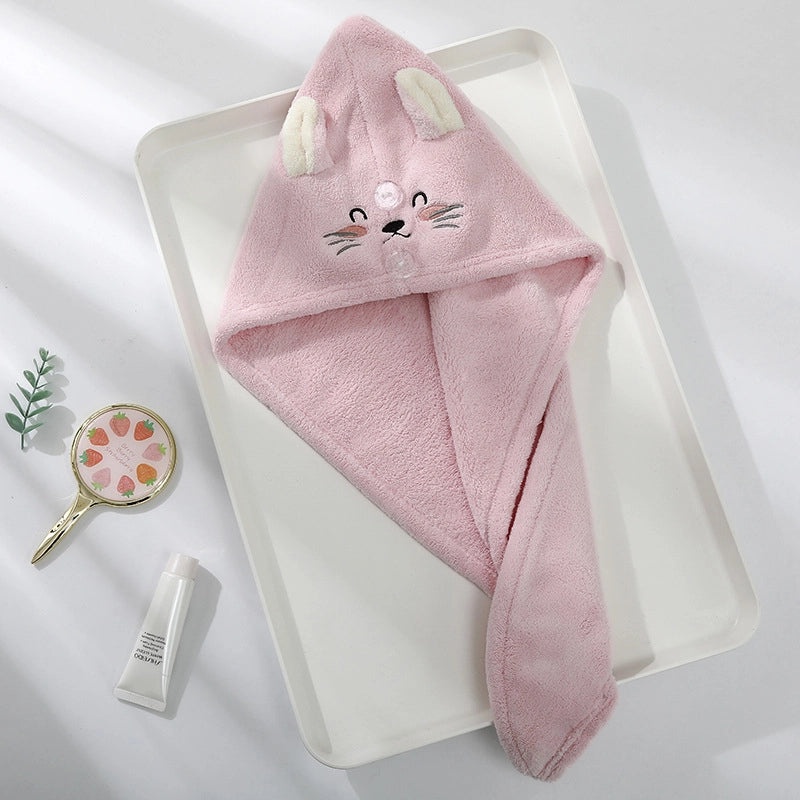 Soft Lady Bear Pattern Coral Fleece Towels with Polyester Brocade Finish|Home Textiles & Towels
