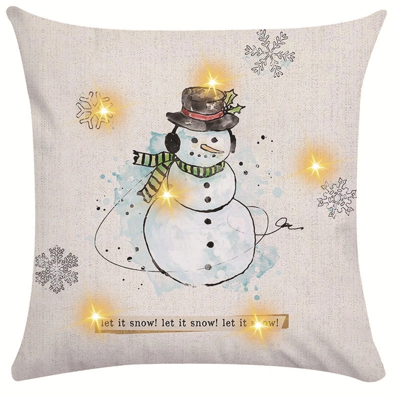 Festive Snowflake Throw Pillow Cover for Couch & Sofa | Home Decor Ornaments