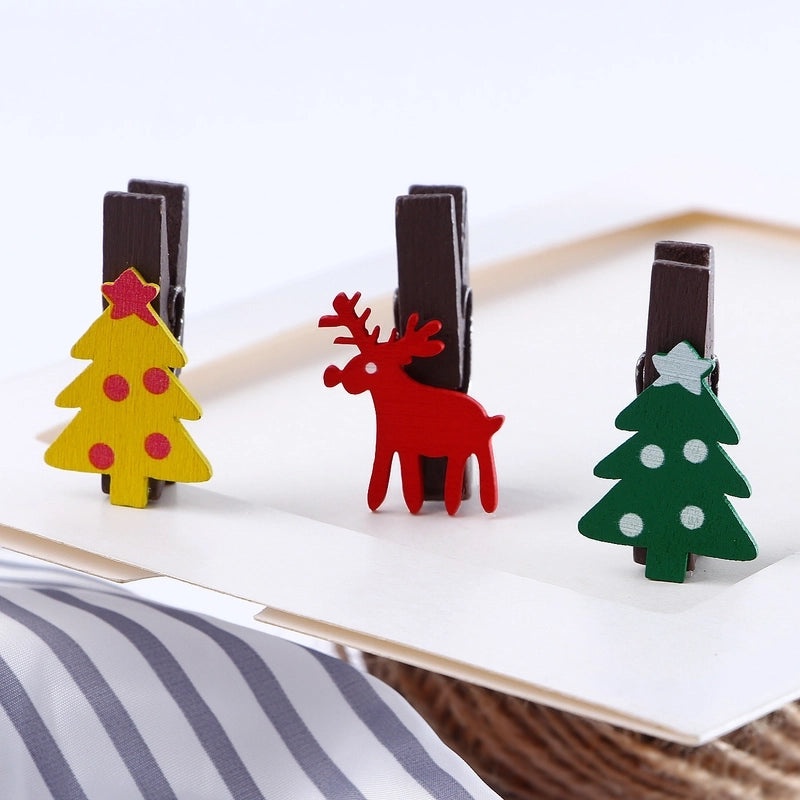 Festive Wooden Christmas Photo Clip for Pictures 1 Piece | Home Decor Accessories